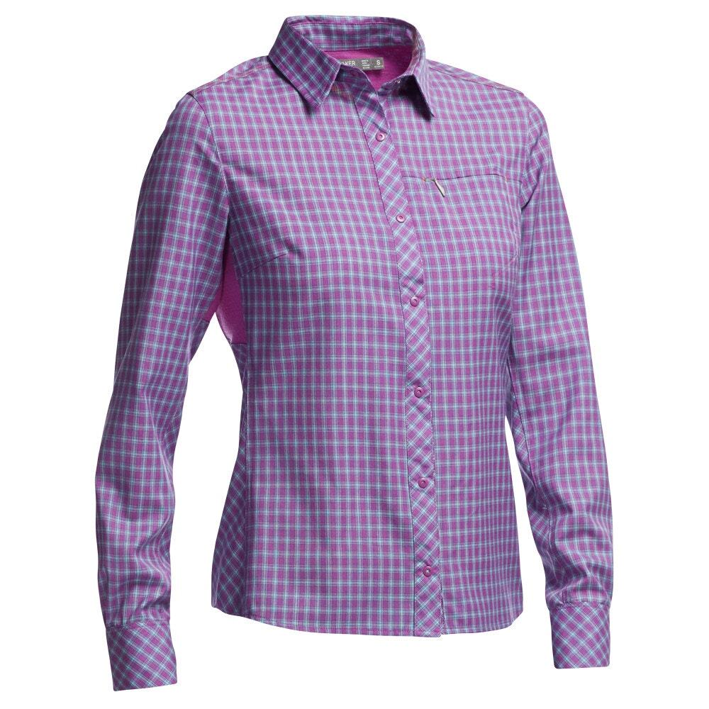 ICEBREAKER Terra LS Plaid Women's Long Sleeve Shirt Size XS - Picture 3 of 8